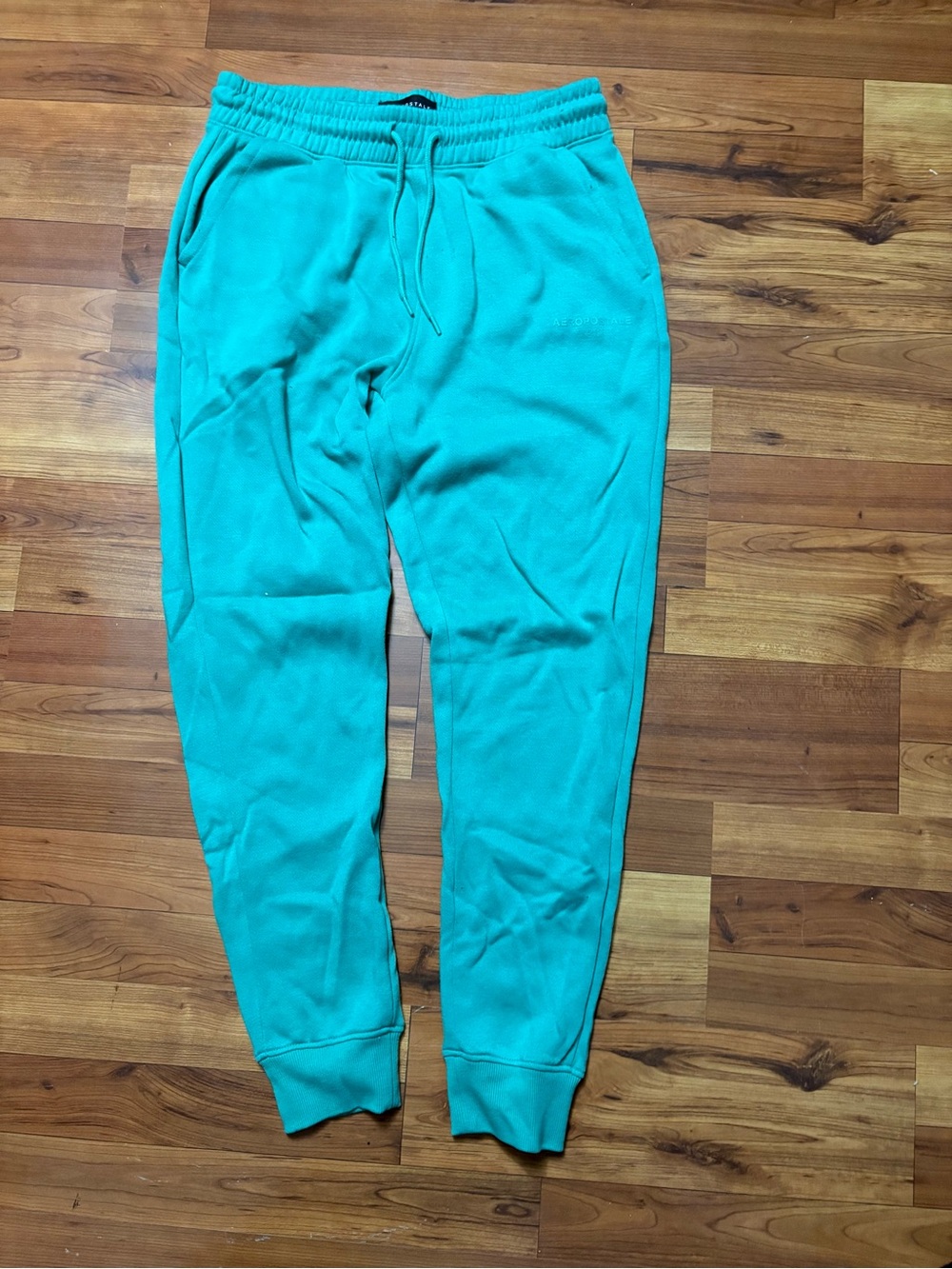 Aeropostale Teal Drawstring Waist Sweatpants